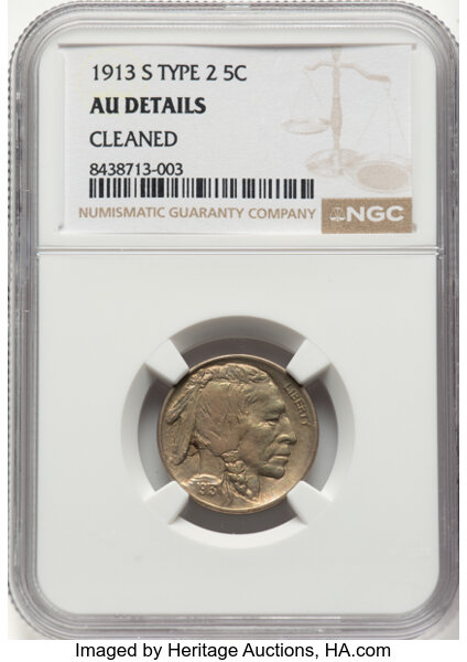 1913-S 5c Buffalo, Type 2 MS thumbnail 4