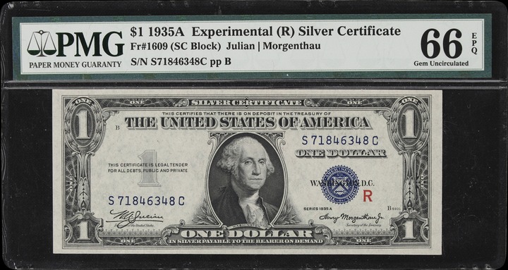 1935A $1  R Experimental (Fr. 1609) thumbnail 11