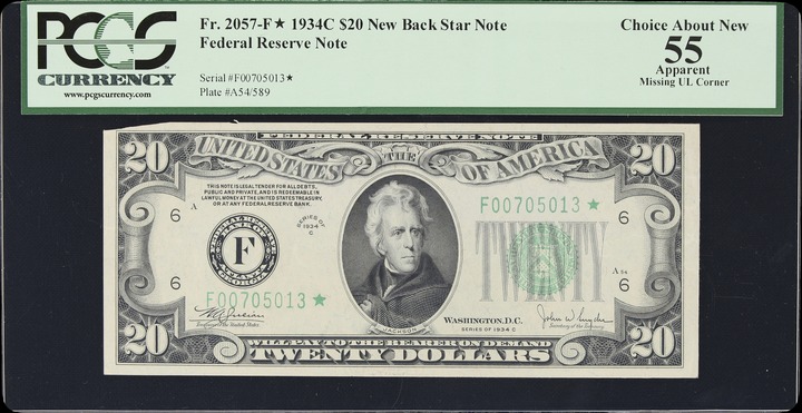 1934C $20  Atlanta, Star Replacement (Fr. 2057F*) thumbnail 2