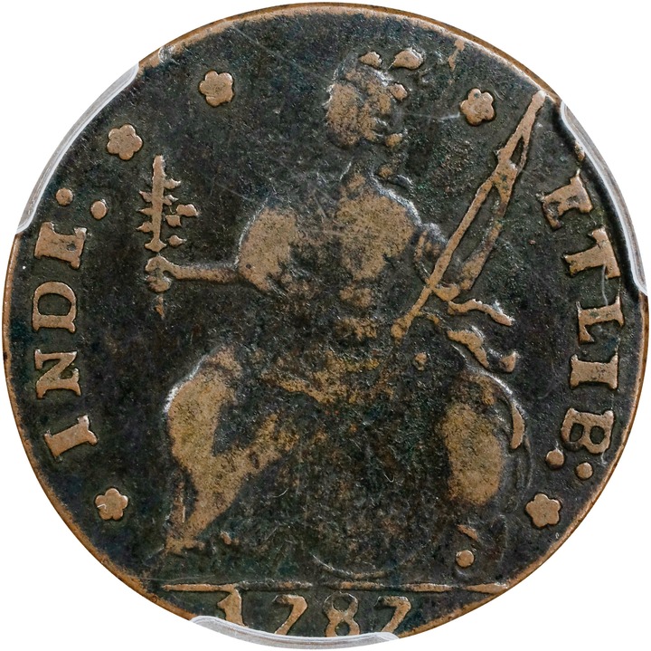 1787 Copper Connecticut, Draped Bust Left MS BN VF25 BN thumbnail 2
