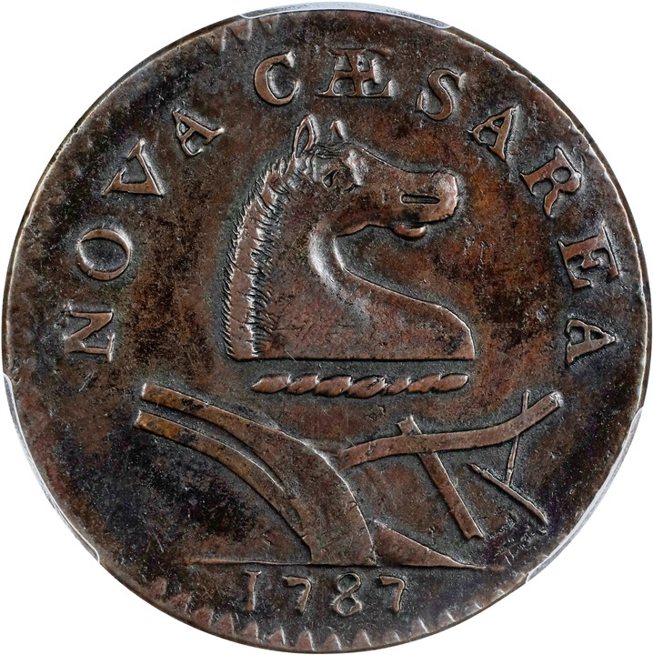 1787 Copper New Jersey, Outline MS BN thumbnail 2