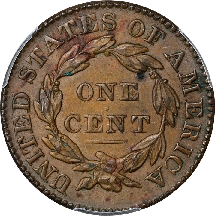 Coronet Head Cent 1c 1816-1839 MS BN [Type] MS60 BN thumbnail 20