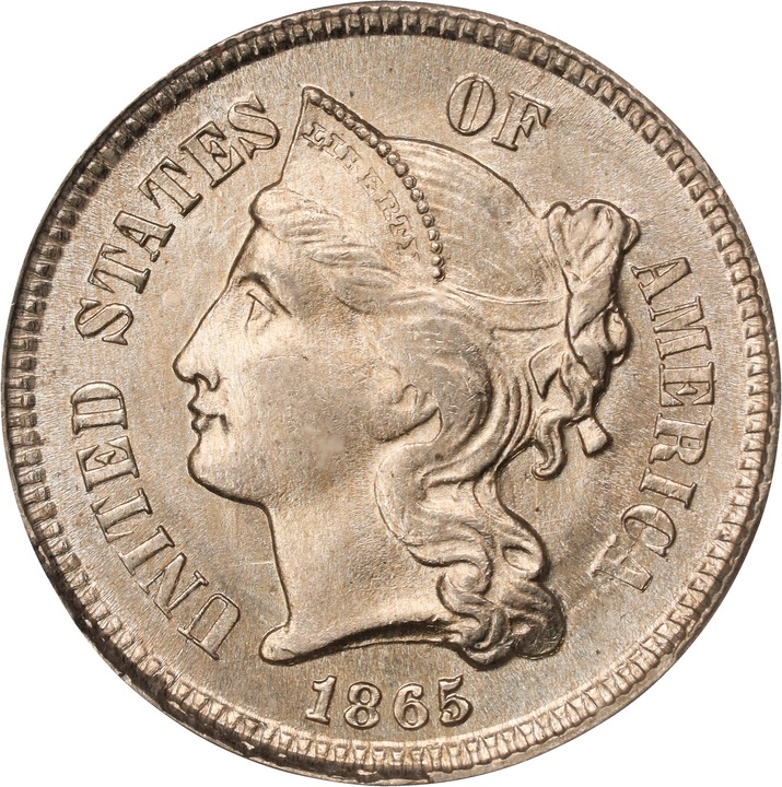 Image for 1865 3cN MS65