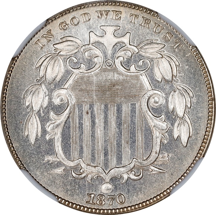 1870 5c PR65 thumbnail 7