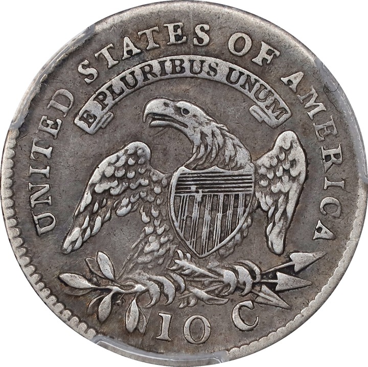 1814 10c Large Date VF30 thumbnail 2