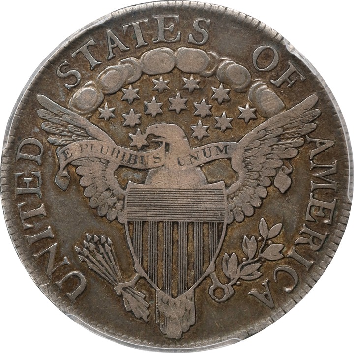 1806 50c Pointed 6, No Stem VF25 thumbnail 2