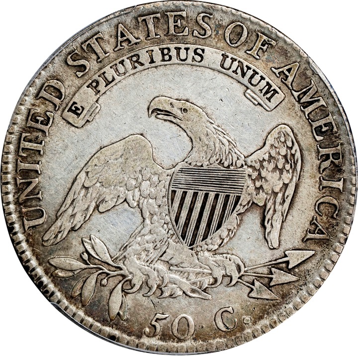 1818/7 50c Small 8 AG3 CAC thumbnail 4