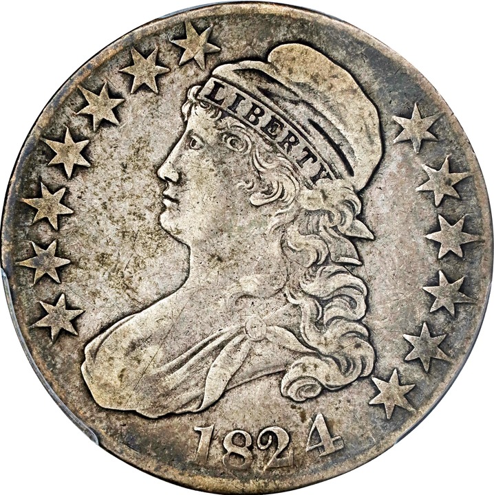 1824/4 50c Overdate XF45 thumbnail 10