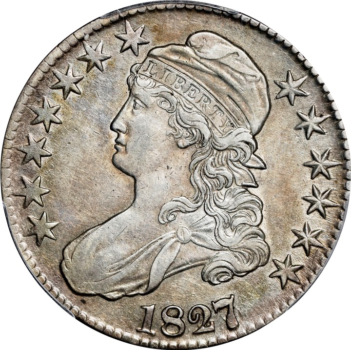 1827/6 50c Overdate AG3 CAC thumbnail 3