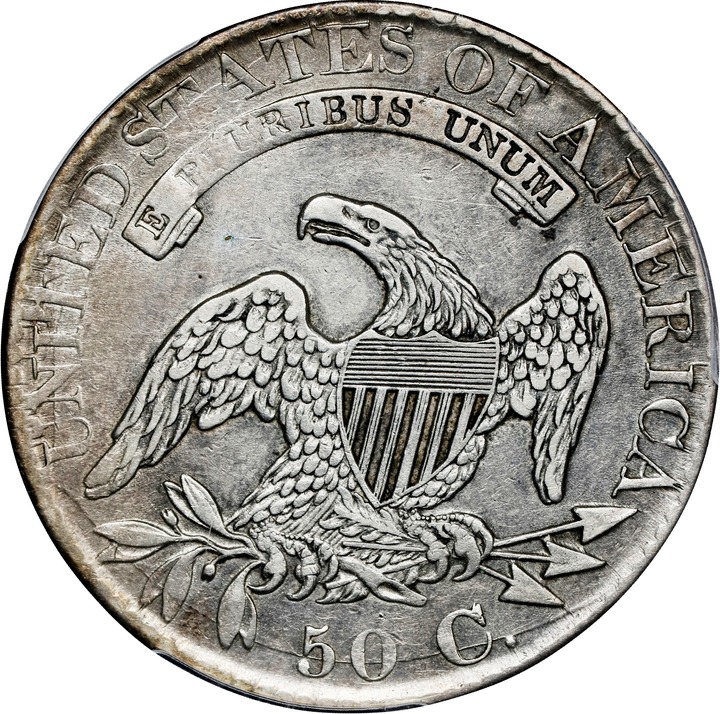 1827/6 50c Overdate AG3 CAC thumbnail 4