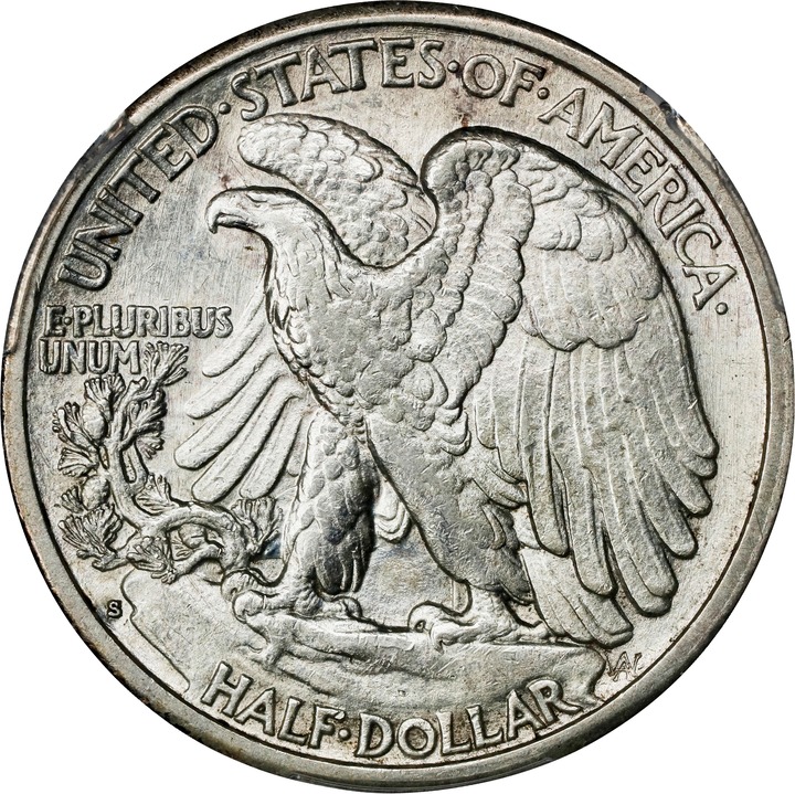 1929-S 50c AU55 thumbnail 2