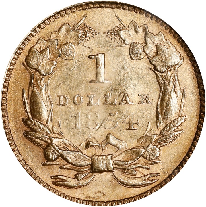 1854 G$1 Type 2 MS67 thumbnail 15