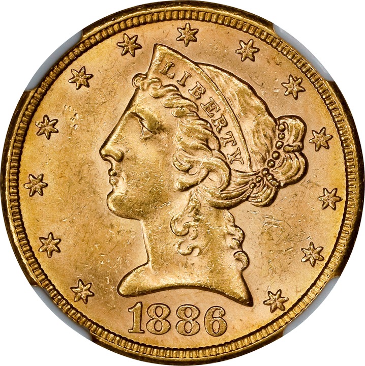 1886-S $5  MS thumbnail 10