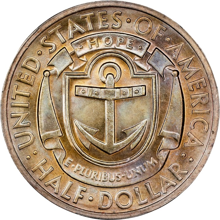 1936 50c Rhode Island MS66 thumbnail 2