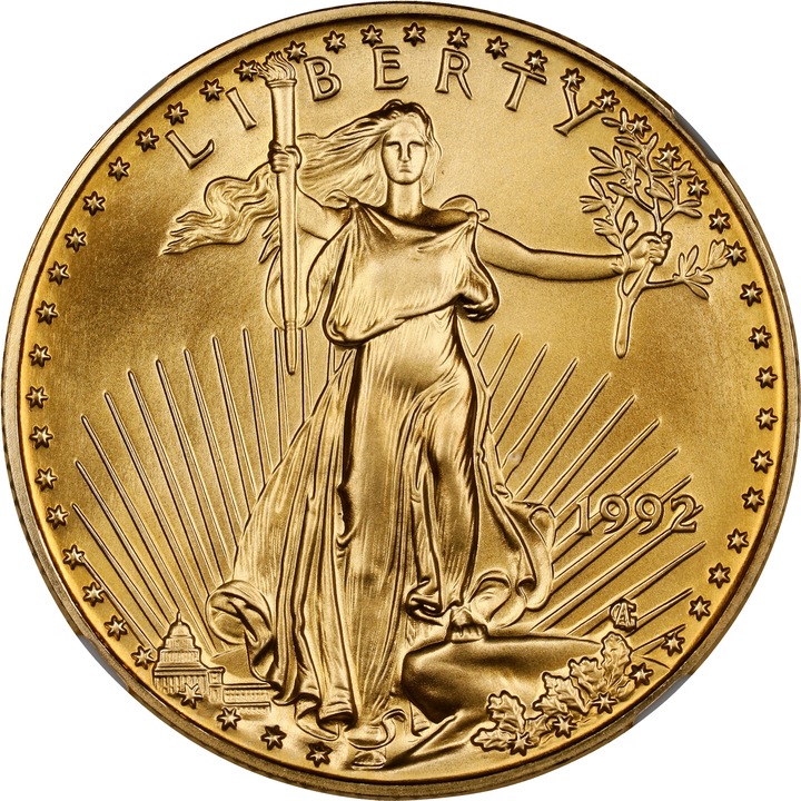 Image for 1992 $25  Gold Eagle OGP