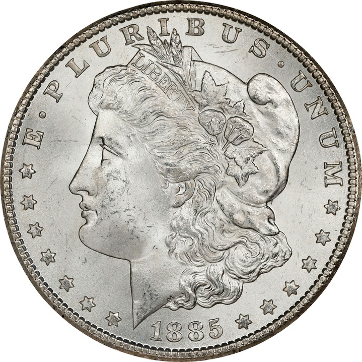 Image for 1885-CC $1  GSA Hoard, Hard package MS65 CAC