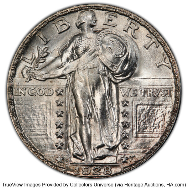 1928-S 25c Inverted Mintmark, FS-501 MS thumbnail 2