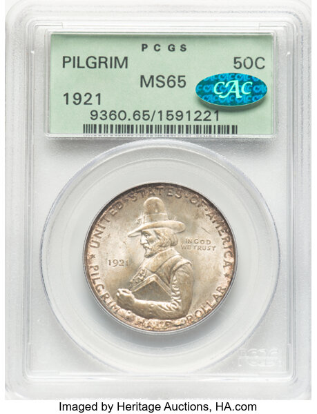 1921 50c Pilgrim MS thumbnail 3