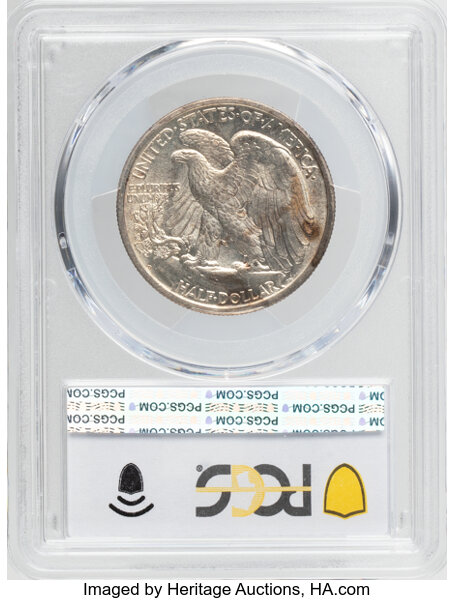 1917-D 50c Mintmark Reverse MS62 thumbnail 4