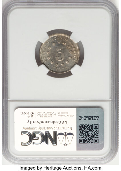 1872 5c MS64 thumbnail 4