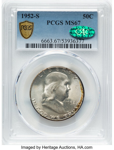 1952-S 50c MS67 thumbnail 6