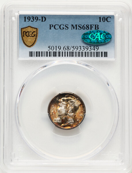 1939-D 10c MS FB MS68 FB thumbnail 4