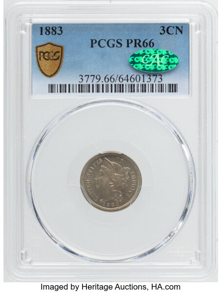 1883 3cN PR66 CAC thumbnail 2