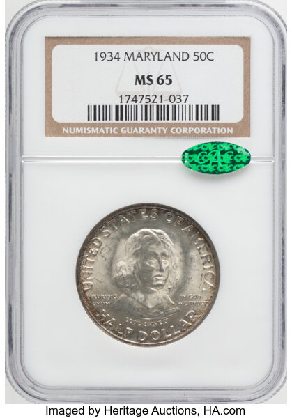 1934 50c Maryland MS thumbnail 3