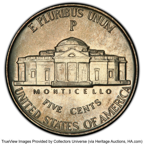 Jefferson Nickel 5c Silver War Issues, 1942 [Type] PR66 CAC thumbnail 2