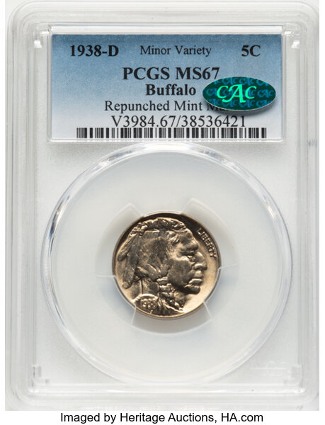 1938-D/D 5c Buffalo MS thumbnail 3