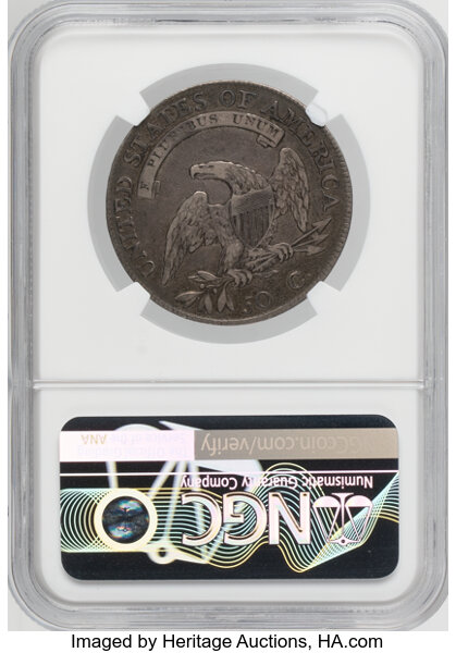 1807 50c Capped Bust, Large Stars, O-114 MS thumbnail 5