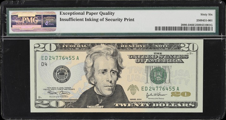 2004 $20  (Fr. 2090D) thumbnail 7