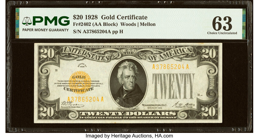 1928 $20  (Fr. 2402) thumbnail 3