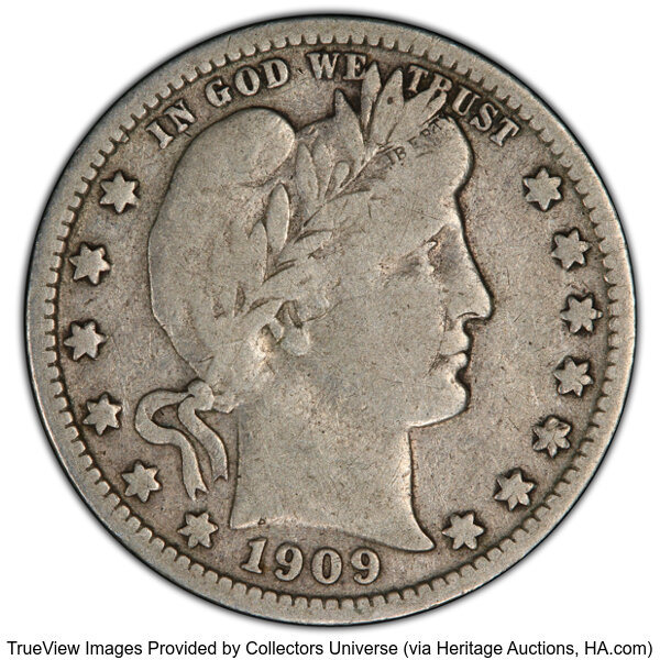 1909-O 25c MS thumbnail 3