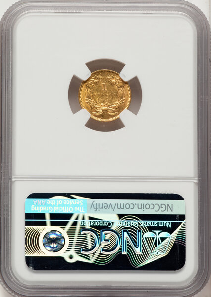 Liberty Gold Dollar G$1 Type 2, 1854-1856 [Type] AU53 thumbnail 2