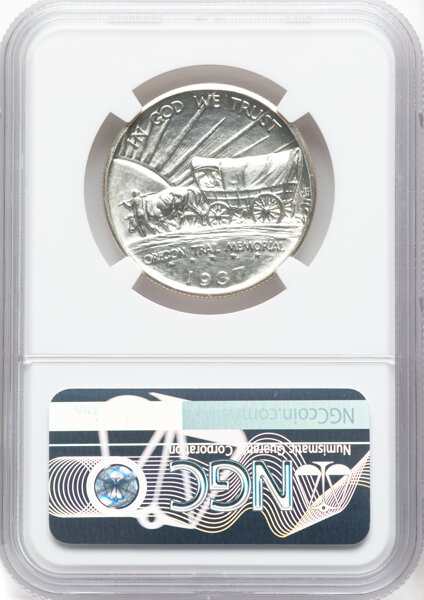 1937-D 50c Oregon Trail AU50 CAC thumbnail 10