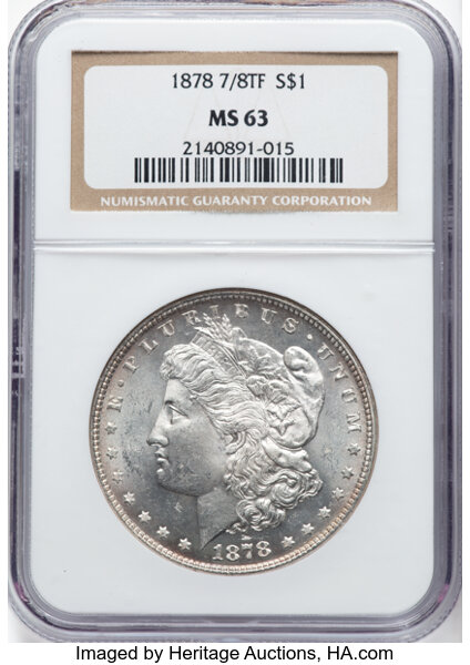 1878 7/8TF $1  Strong, 7/5, VAM-38 MS thumbnail 7