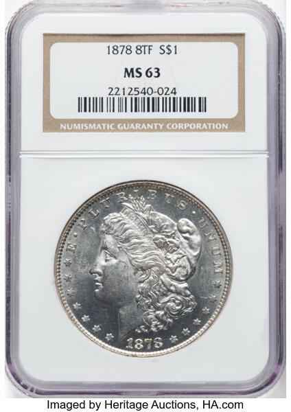 1878 8TF $1  Notched 7, VAM-10 MS thumbnail 3