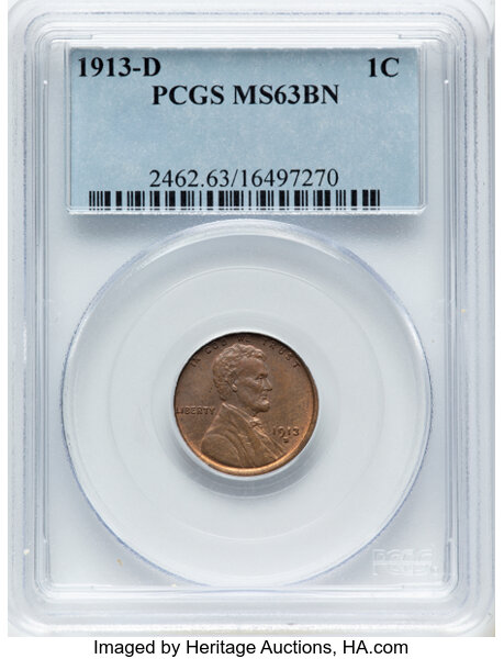 1913-D 1c MS BN thumbnail 3