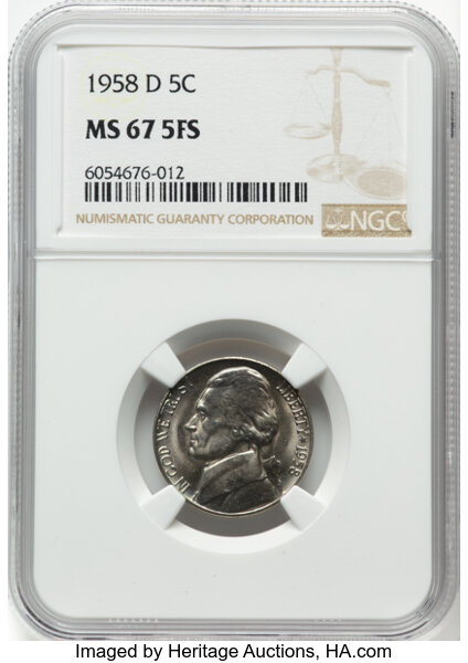 1958-D/D 5c D/Inverted D, FS-501 MS FS thumbnail 2
