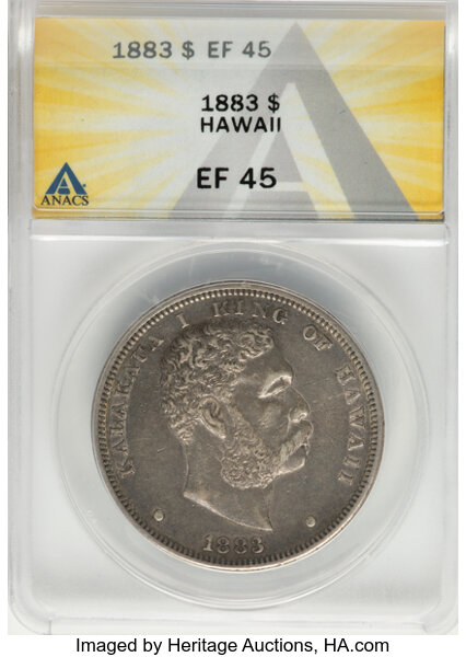 1883 $1  Hawaii MS thumbnail 3