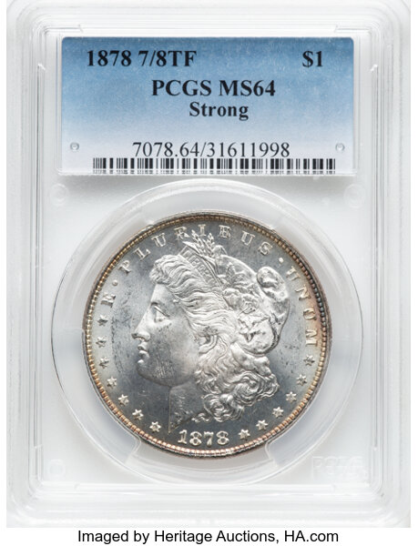 1878 7/8TF $1  Strong, 7/5, VAM-38 MS thumbnail 6