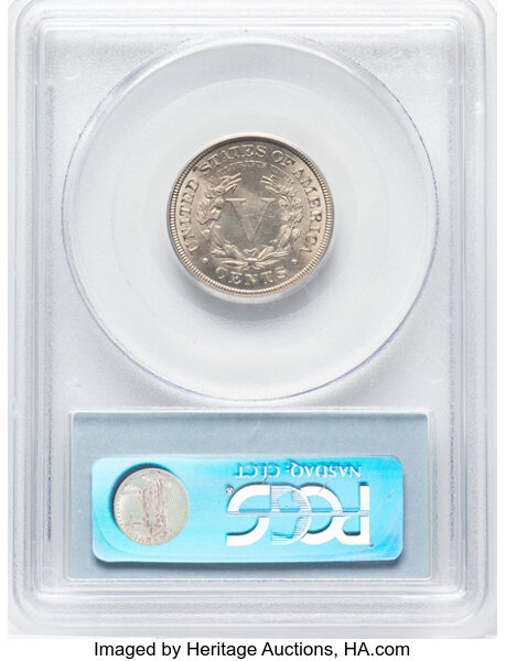1883 5c Cents MS66 CAC thumbnail 2