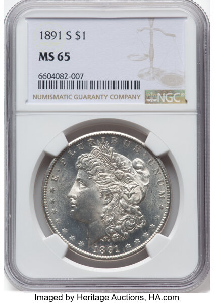 1891-S $1  GSA Hoard, Soft Package MS thumbnail 4
