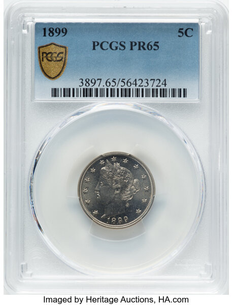 1899 5c PR65 thumbnail 2