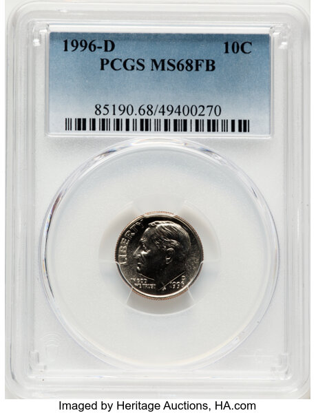 1996-D 10c MS FB thumbnail 4