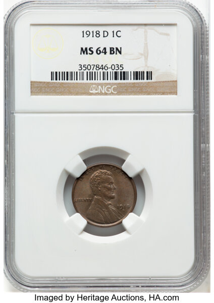 1918-D 1c MS BN thumbnail 3
