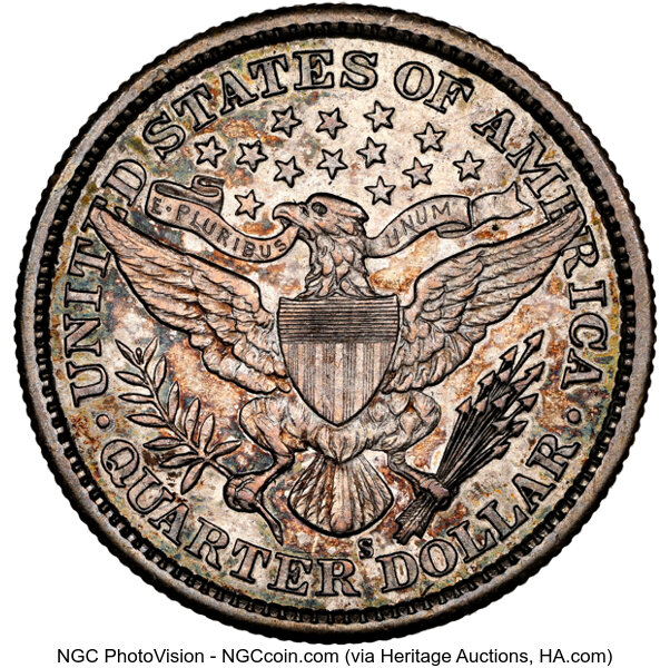 1898-S 25c AU55 CAC thumbnail 2