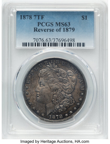 1878 7TF $1  Reverse of 1879 MS thumbnail 15