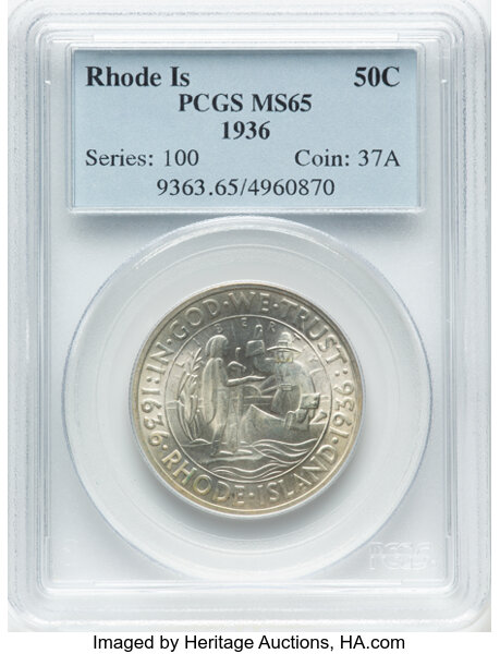 1936 50c Rhode Island MS thumbnail 5